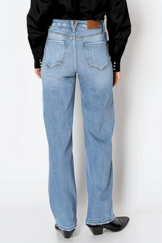 TUMMY CONTROL HIGH RISE FULL LENGTH STRAIGHT JEANS