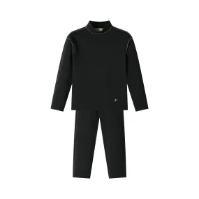 turtleneck boys 2 pc set - black