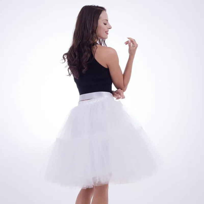 Tutu Tulle Skirt Vintage Midi Pleated Skirts