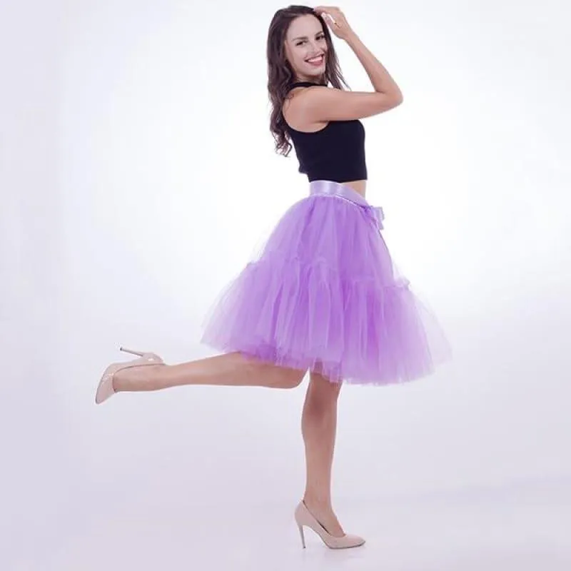 Tutu Tulle Skirt Vintage Midi Pleated Skirts