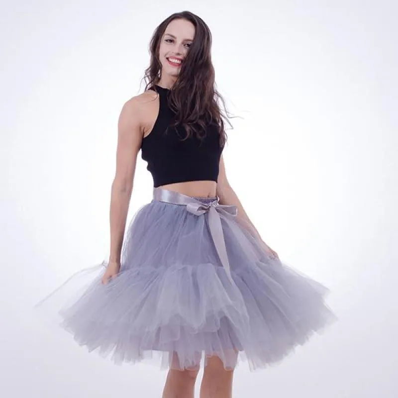 Tutu Tulle Skirt Vintage Midi Pleated Skirts