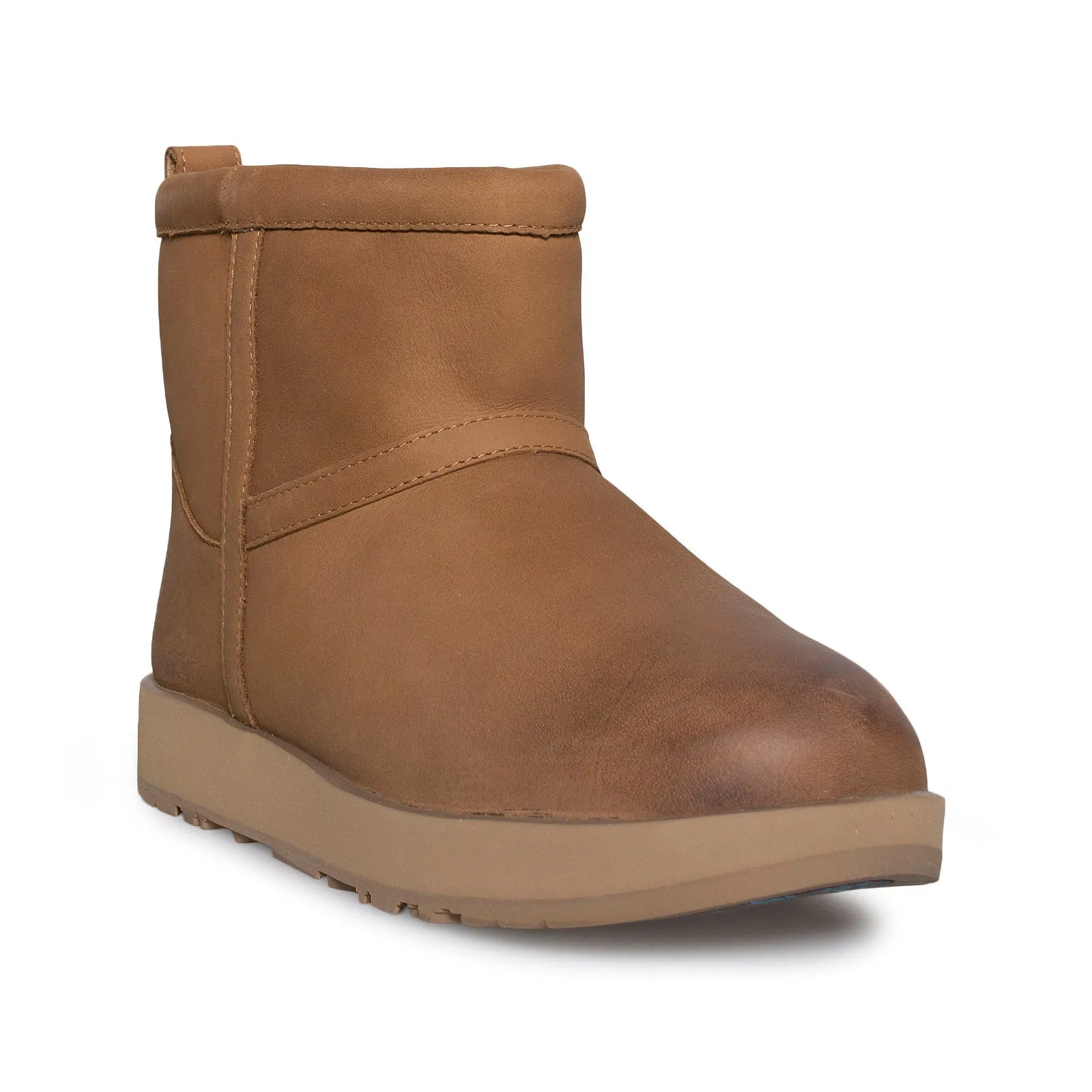 UGG Classic Mini Waterproof Leather Chestnut Boots - Women's