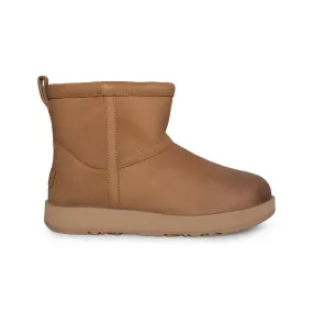 UGG Classic Mini Waterproof Leather Chestnut Boots - Women's