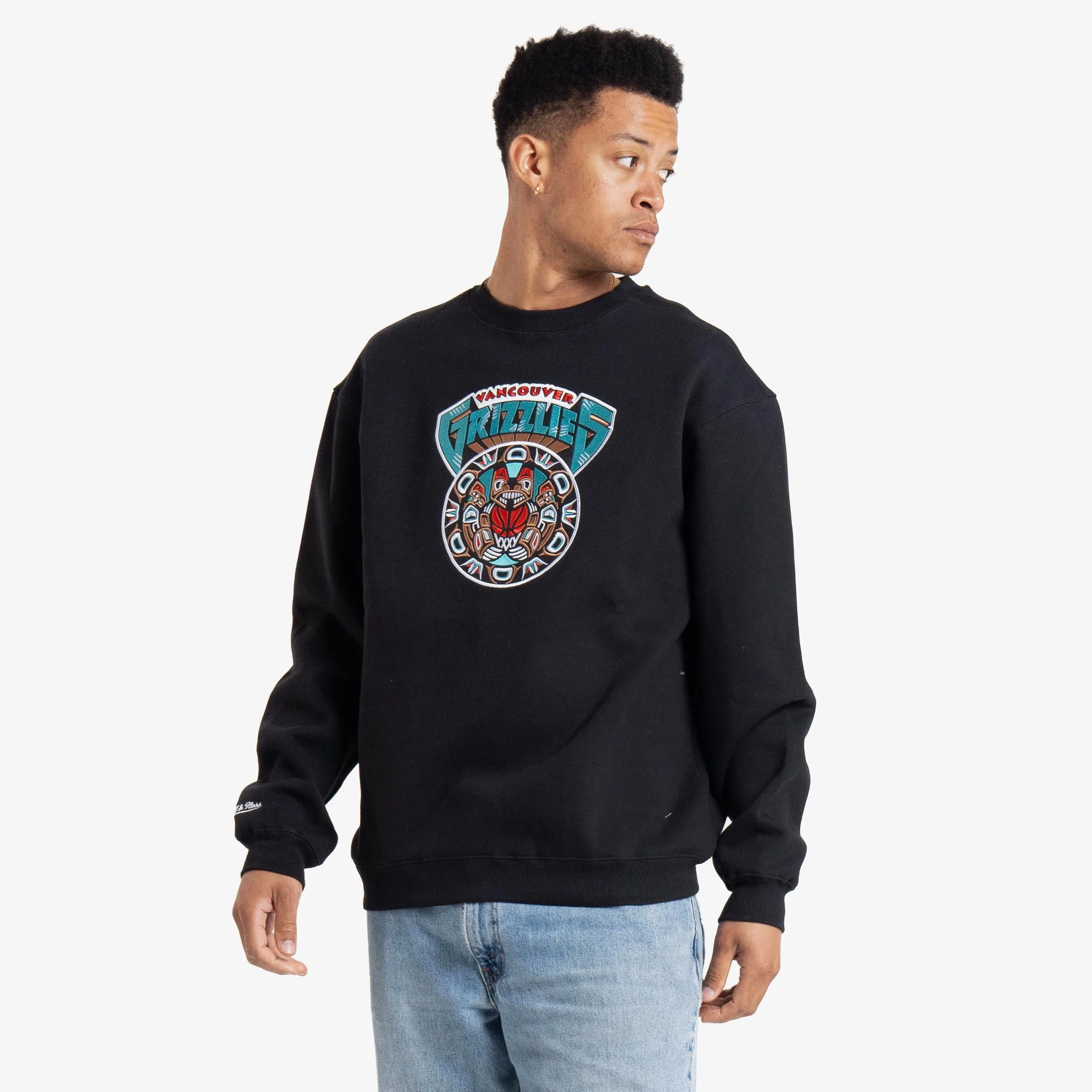 Vancouver Grizzlies Vintage Stitched Tribal NBA Crewneck