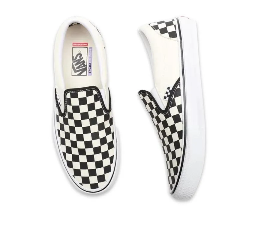 VANS SKATE SLIP ON PRO CHECKERBOARD - BLACK/OFF WHITE