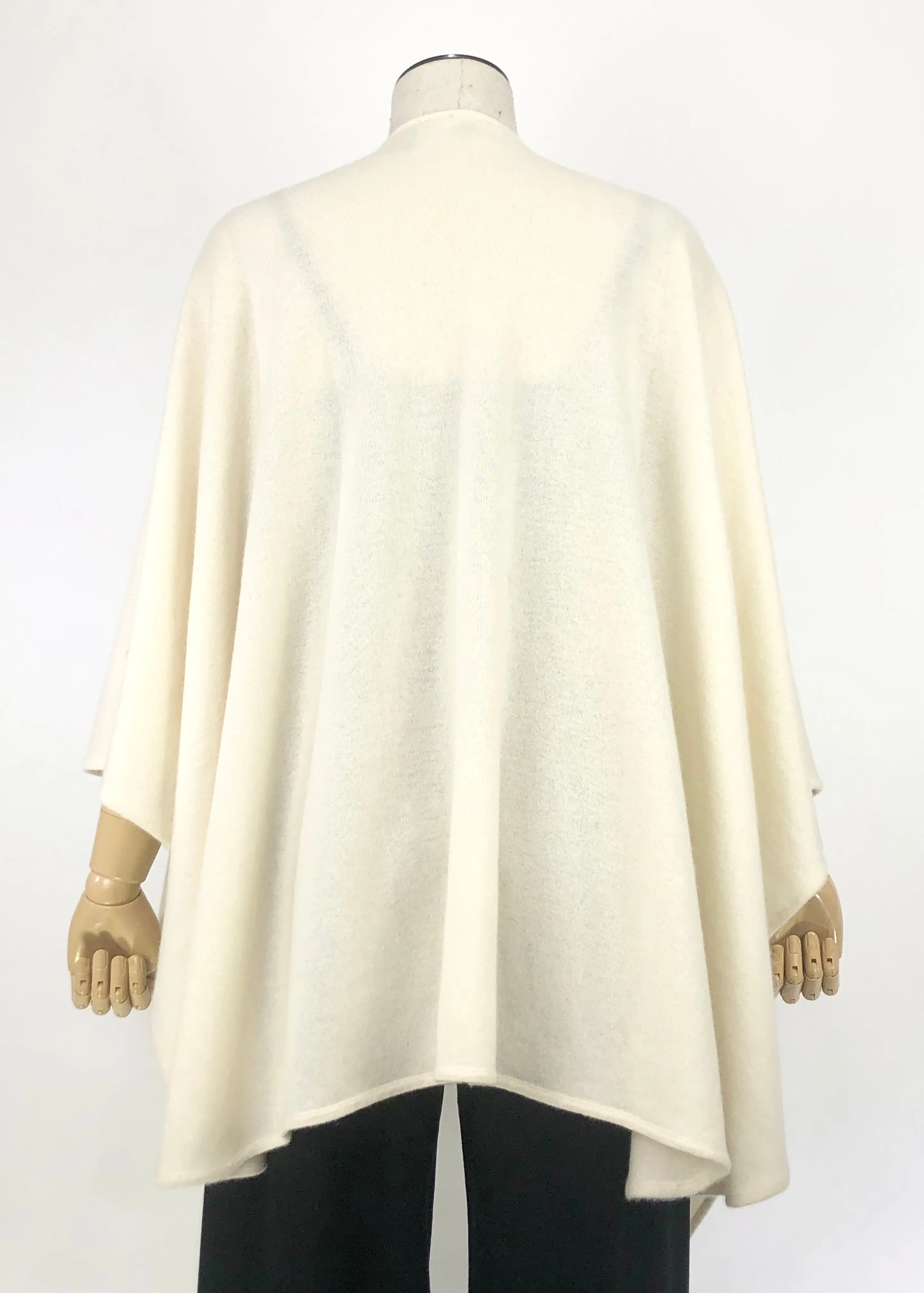 Winter White Cashmere Ruana Wrap