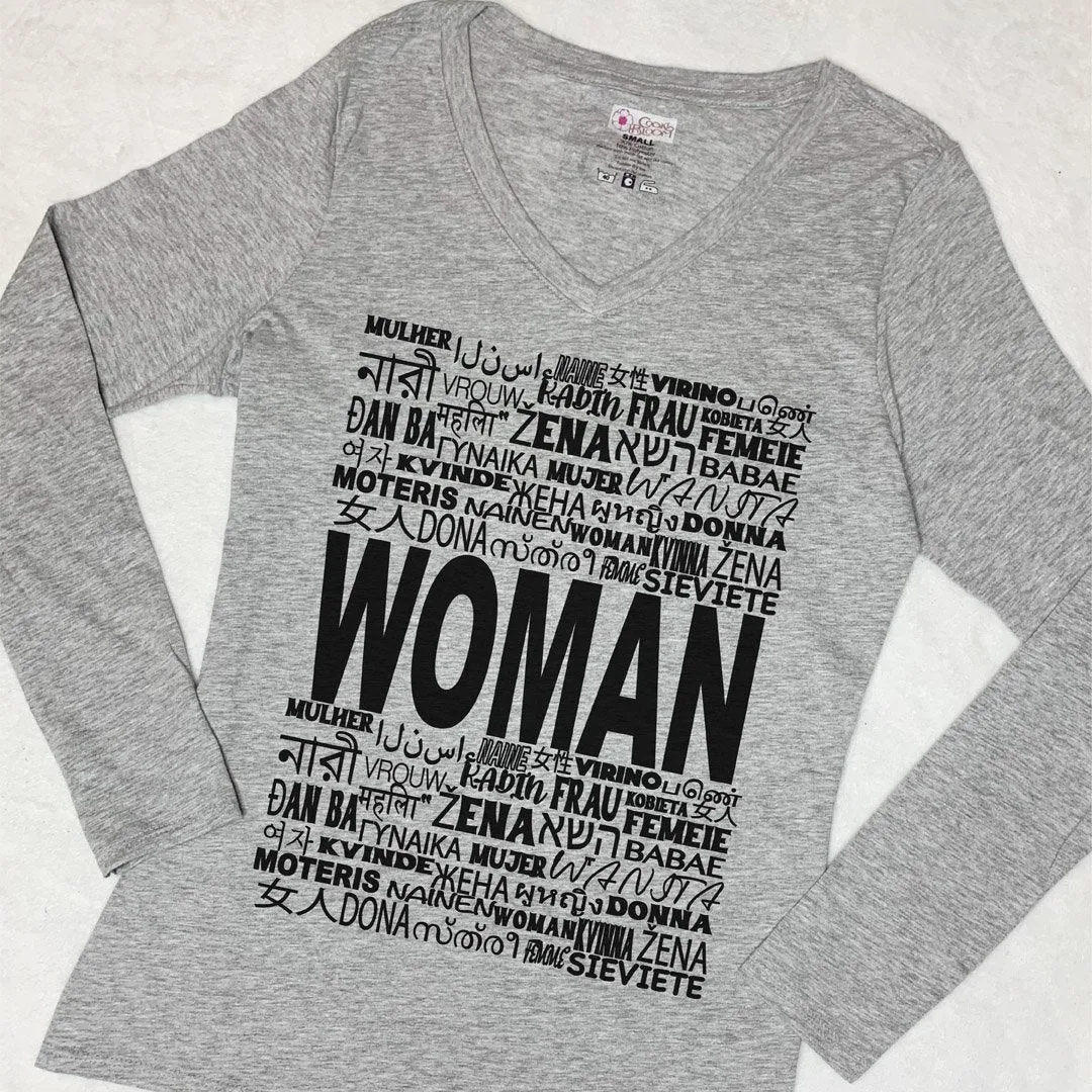 Woman in Every Language Long-Sleeve T-shirt