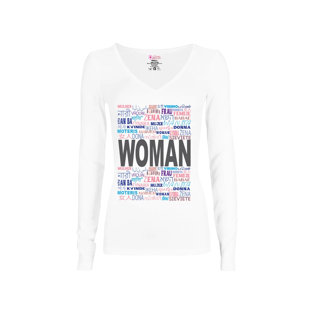 Woman in Every Language Long-Sleeve T-shirt