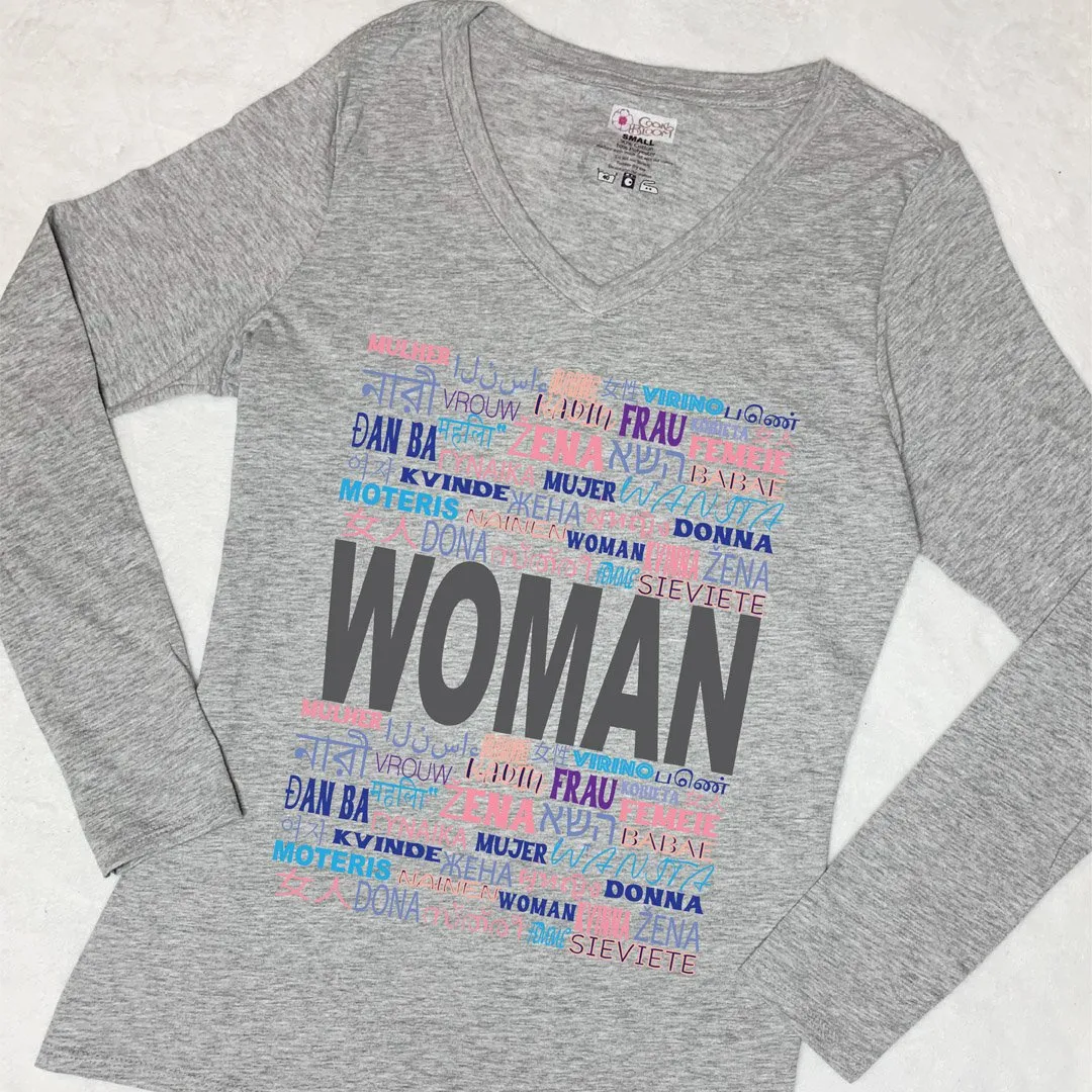 Woman in Every Language Long-Sleeve T-shirt