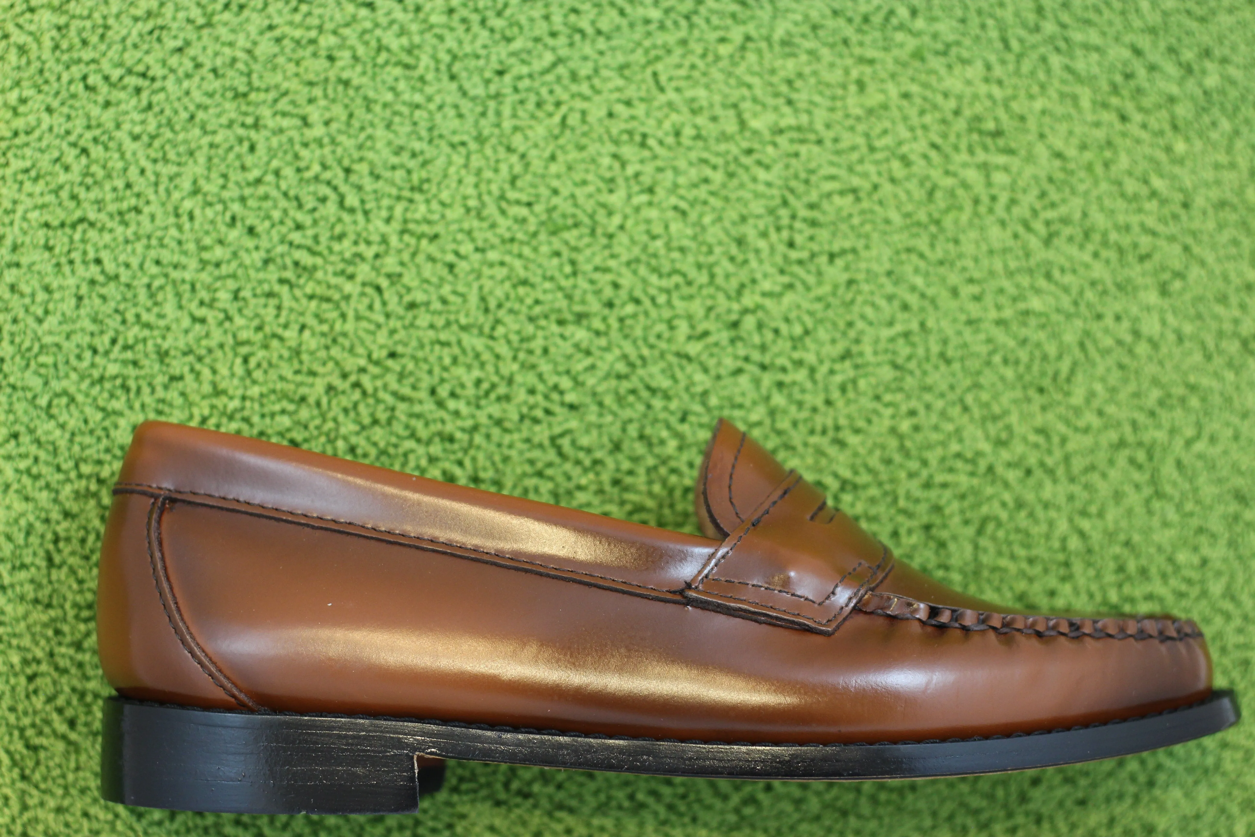 Women's Flat Strap Loafer - Cognac Leather