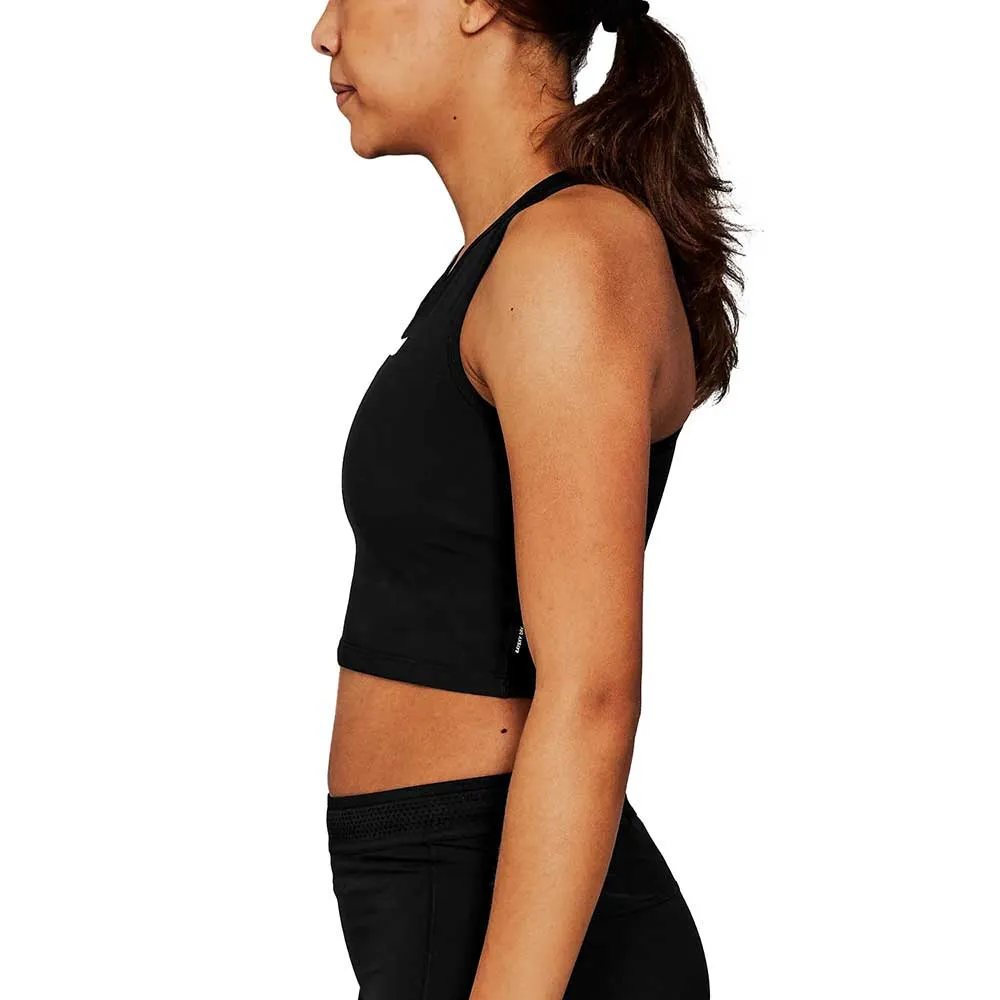 Women's Flow Race Crop Top - Black