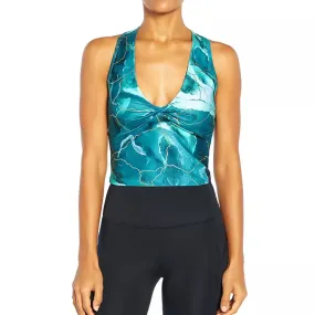 Women's Printed Racerback Sport Top,Green