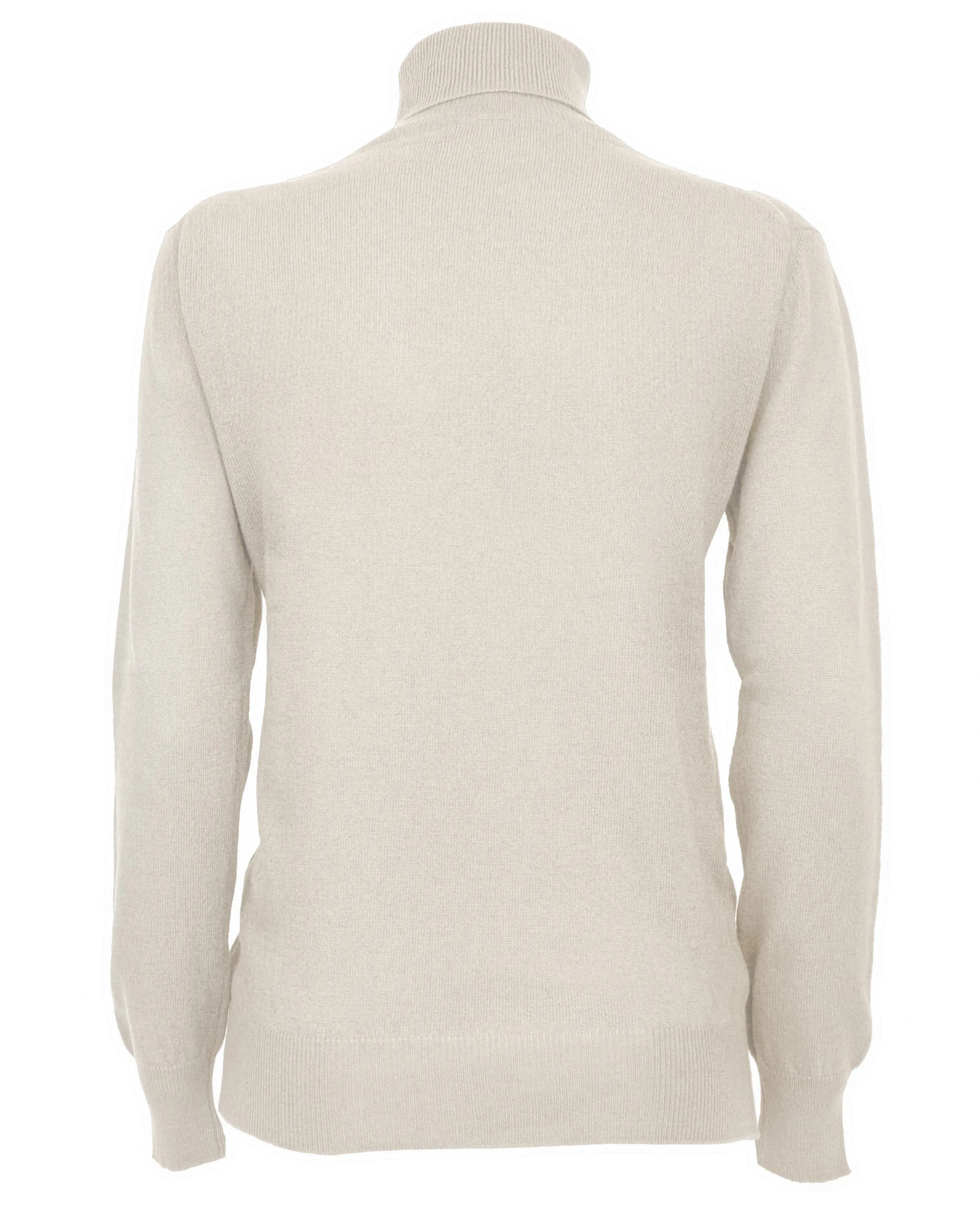 Women's Pure Cashmere Turtleneck Sweater Milk White