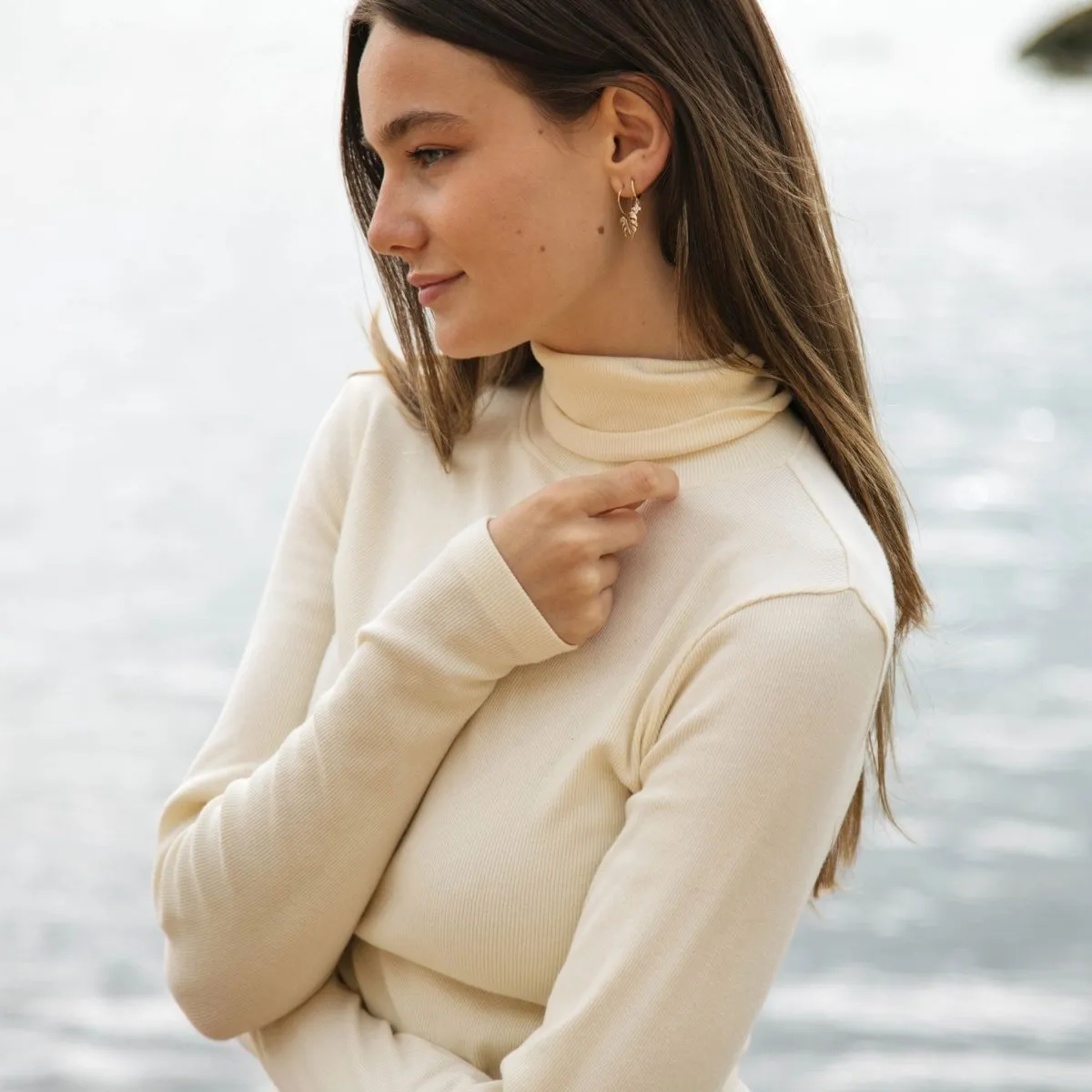 Women's Ribbed Turtleneck Top