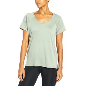 Women's Scoop Neck Sport Top,Light Olive