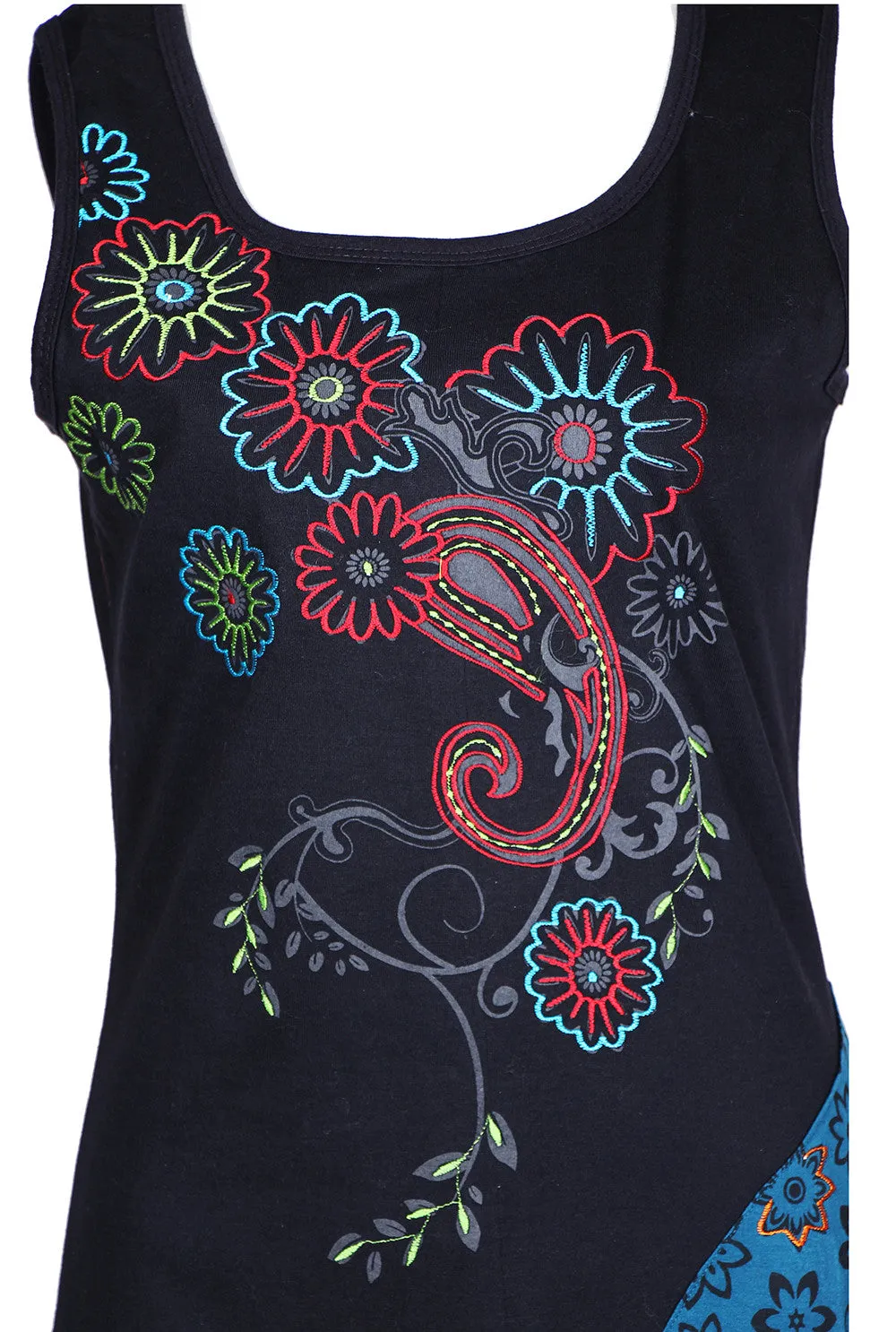 womens-sleeveless-dress-with-colorful-flower-embroidery