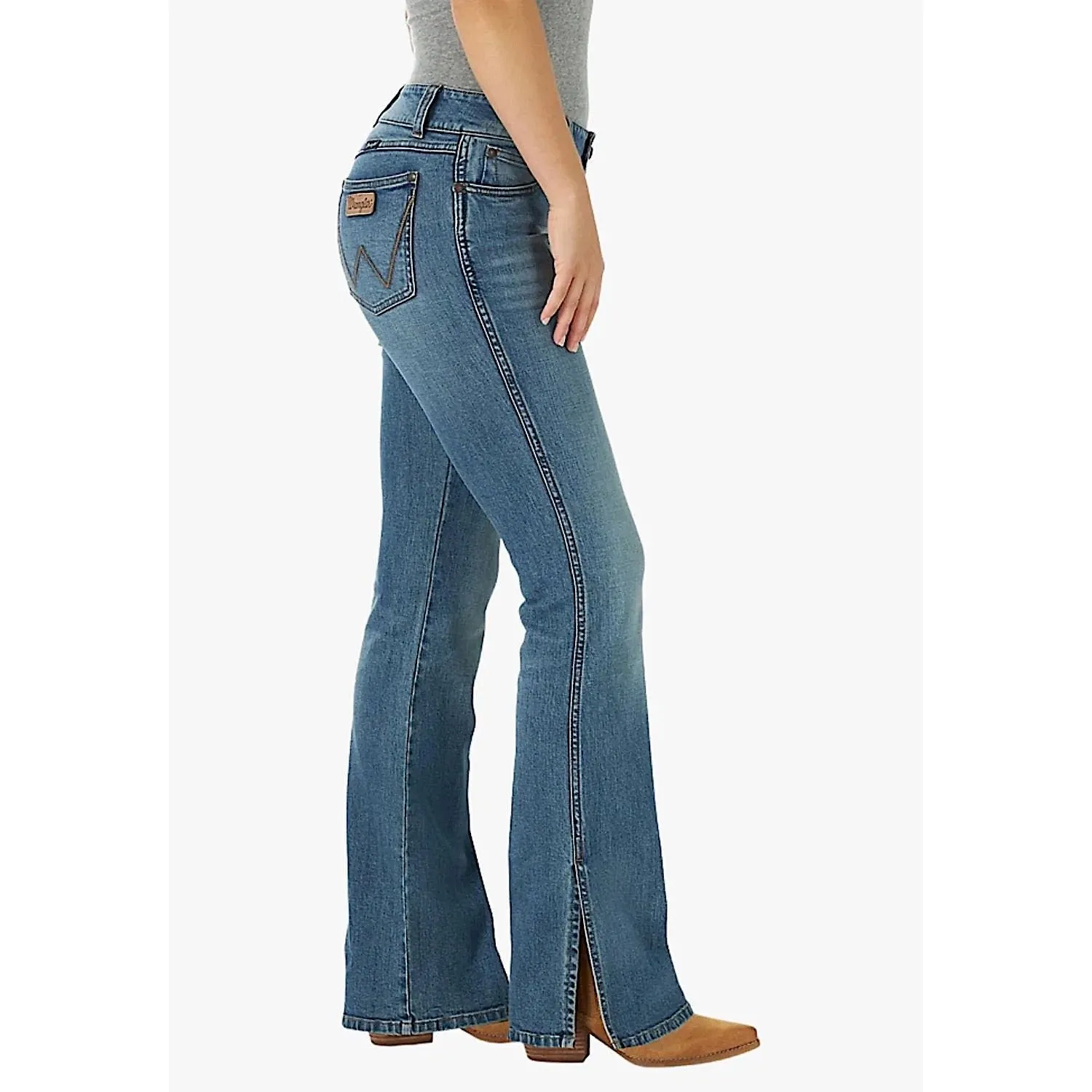 Wrangler Womens Retro Mae Riley Slit Jean - 34" Leg