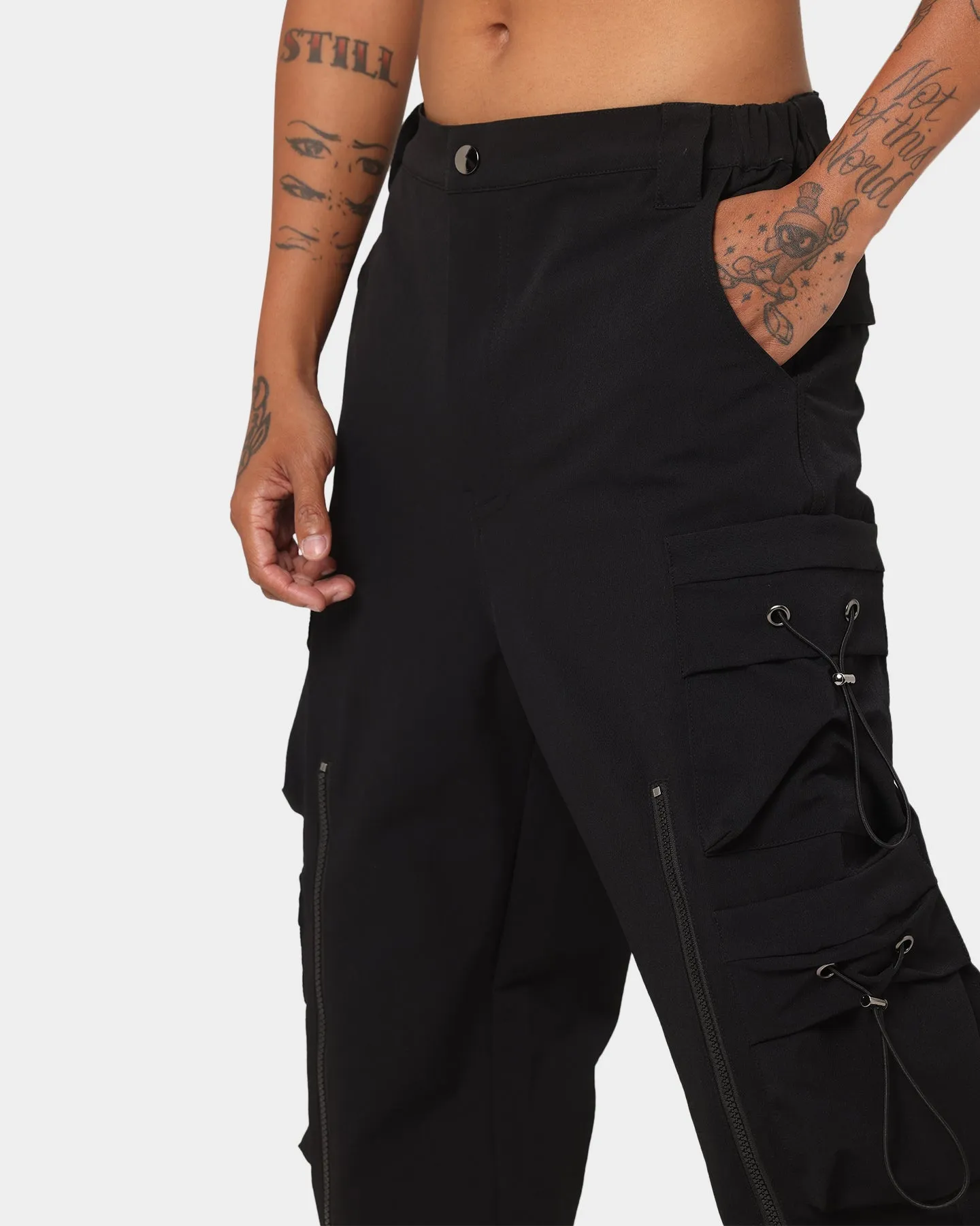 XXIII Rialto Zipper Cargo Pants Black/Grey